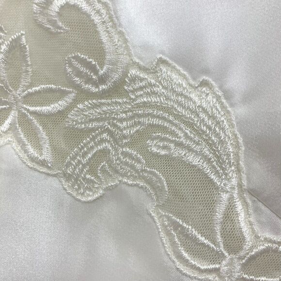 Morgan Taylor Vintage Ivory Bridal Robe S Long Satin - Picture 8 of 16